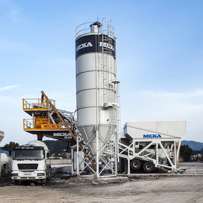 Imagine de prezentare a modelului de stație mobilă de beton MEKA M 60